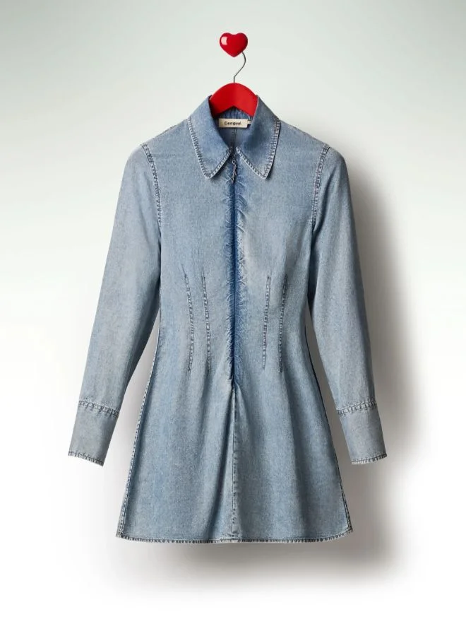 DESIGUAL denim blue Slim denim dress for Women | Best Price UAE